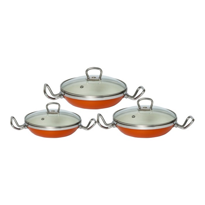 3'lü Sahan Set — Turuncu