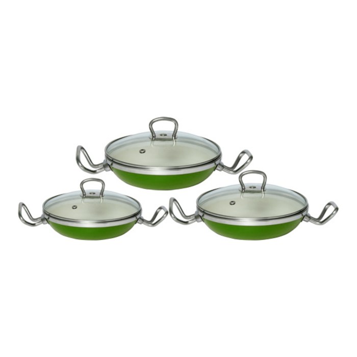 3'lü Sahan Set — Yeşil