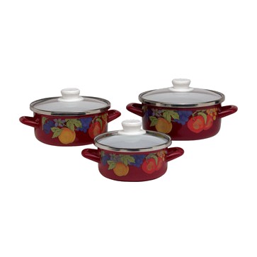 3 Parça Set EM3PCS-D — Çelik emaye (EOS 800°)