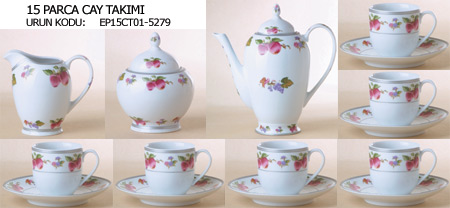 15 Parça Çay Takımı