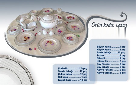 83 Parça Yemek Takımı — 14223 — Porselen